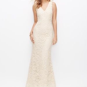 Ann Taylor Lace, A-Line Wedding Dress